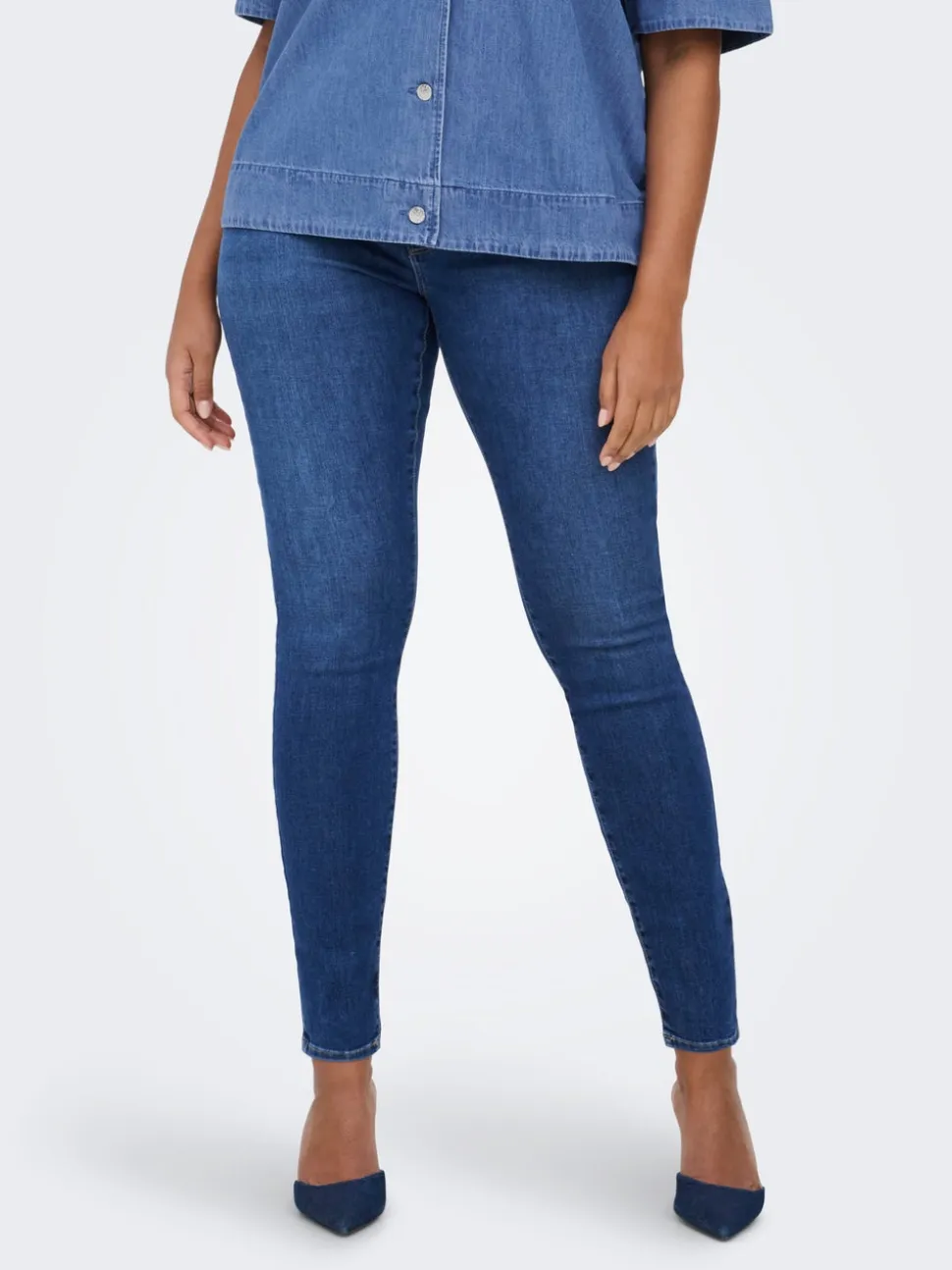 CARALLY Vita media Skinny Fit Jeans