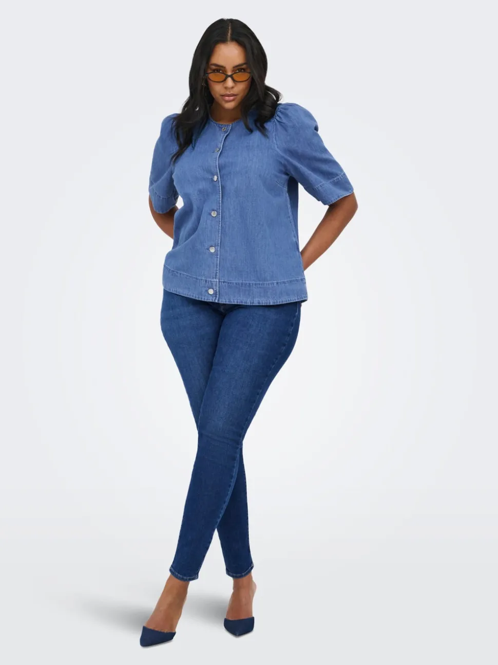 CARALLY Vita media Skinny Fit Jeans