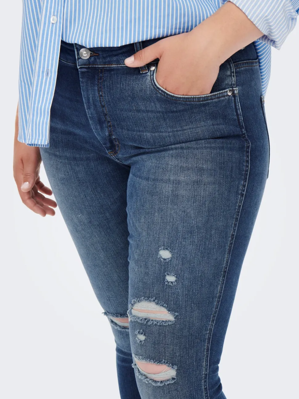 CARBOBBI Skinny Fit Lunghezza alla caviglia Jeans