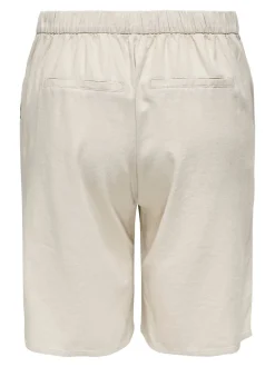 CARCARO Vita alta Regular Fit Lino Bermuda