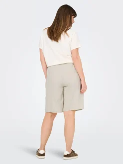 CARCARO Vita alta Regular Fit Lino Bermuda