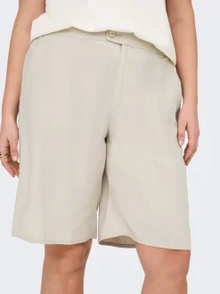 CARCARO Vita alta Regular Fit Lino Bermuda