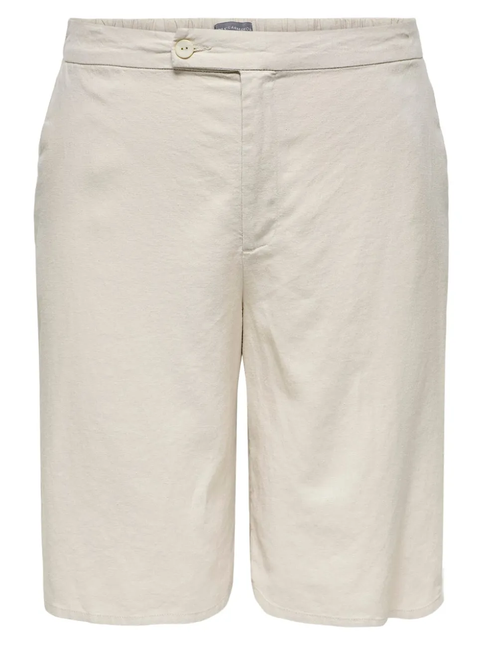 CARCARO Vita alta Regular Fit Lino Bermuda