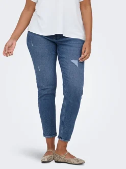 CARCATWALK Vita alta Mom Fit Lunghezza alla caviglia Jeans
