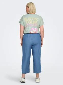 CARCHARIS Cropped Fit Pantaloni a gamba larga
