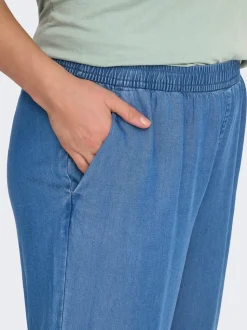 CARCHARIS Cropped Fit Pantaloni a gamba larga