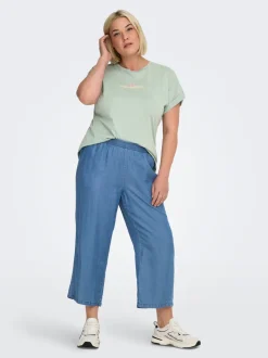 CARCHARIS Cropped Fit Pantaloni a gamba larga