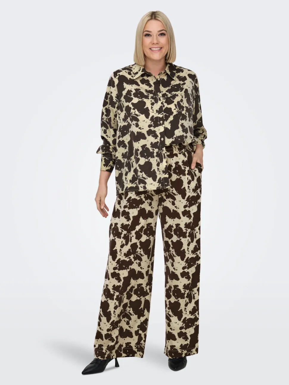 CARCOLACOW Wide Leg Fit Pantaloni a gamba larga