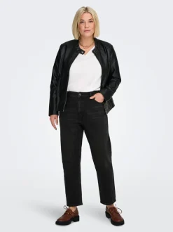 CAREMILY Vita alta Straight Fit Lunghezza alla caviglia Jeans