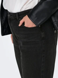 CAREMILY Vita alta Straight Fit Lunghezza alla caviglia Jeans