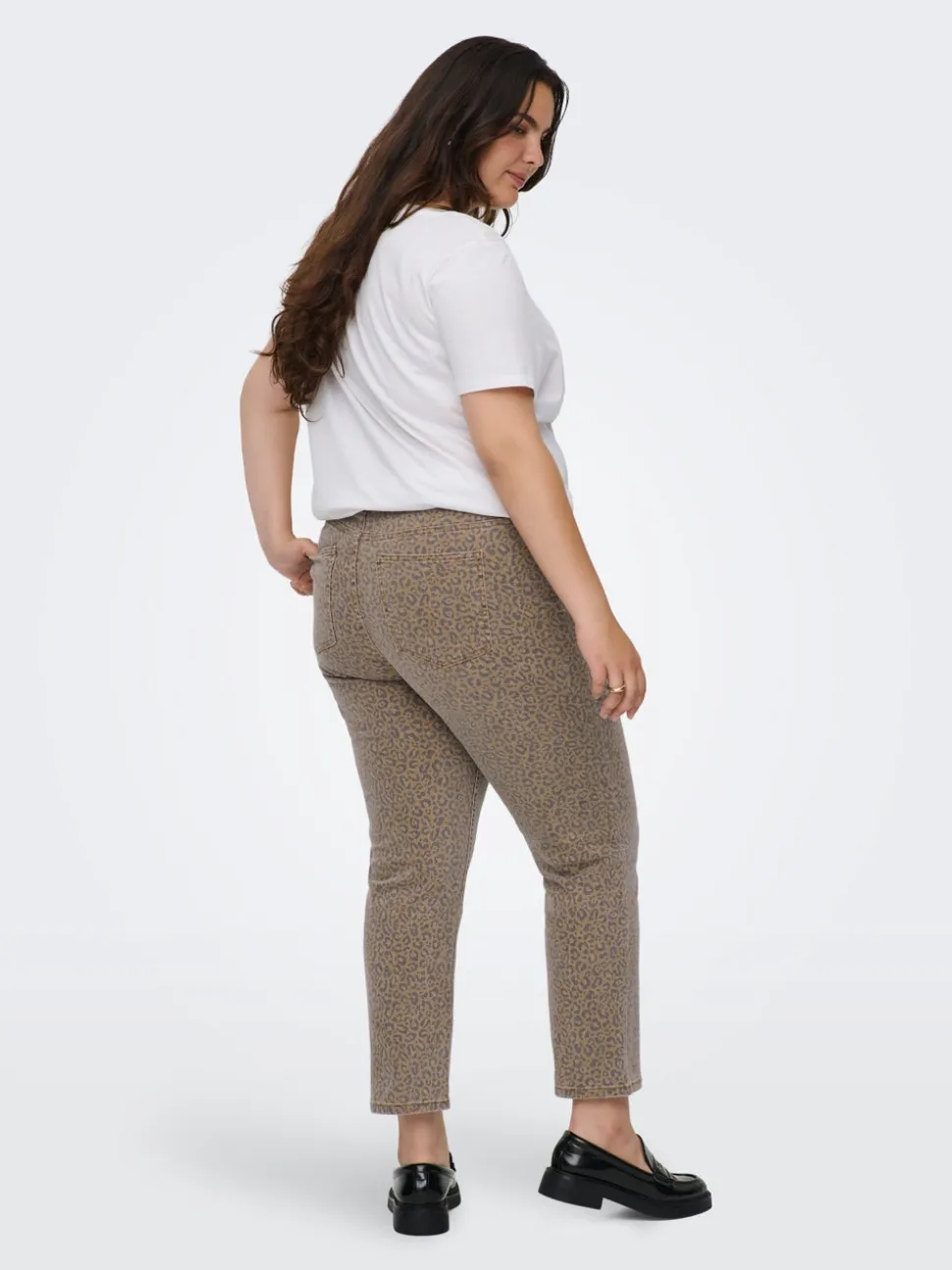 CAREMILY Vita alta Straight Fit Lunghezza alla caviglia Jeans