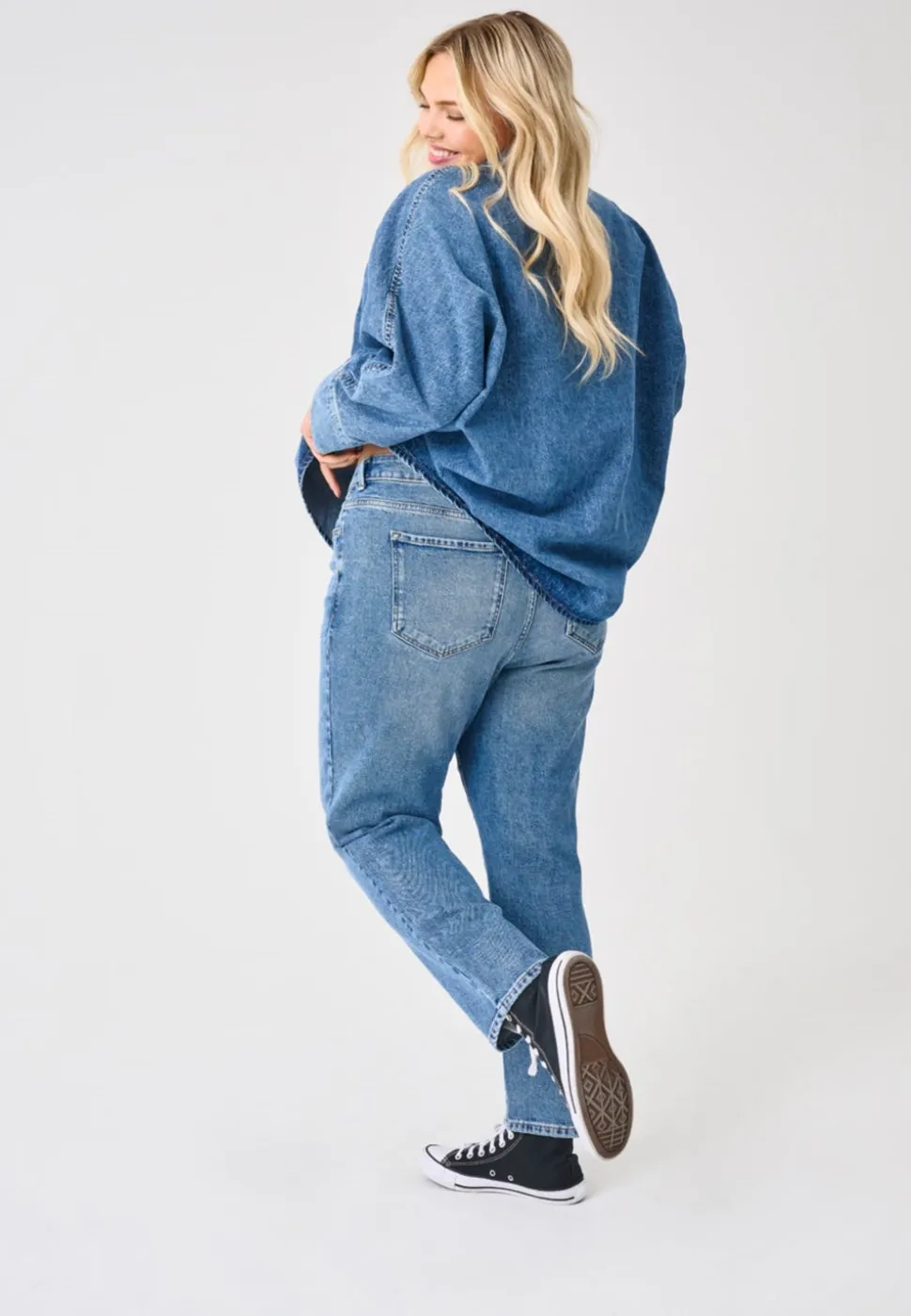 CAREMILY Vita alta Straight Fit Jeans