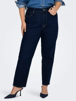 CAREMILY Vita alta Straight Fit Lunghezza alla caviglia Jeans