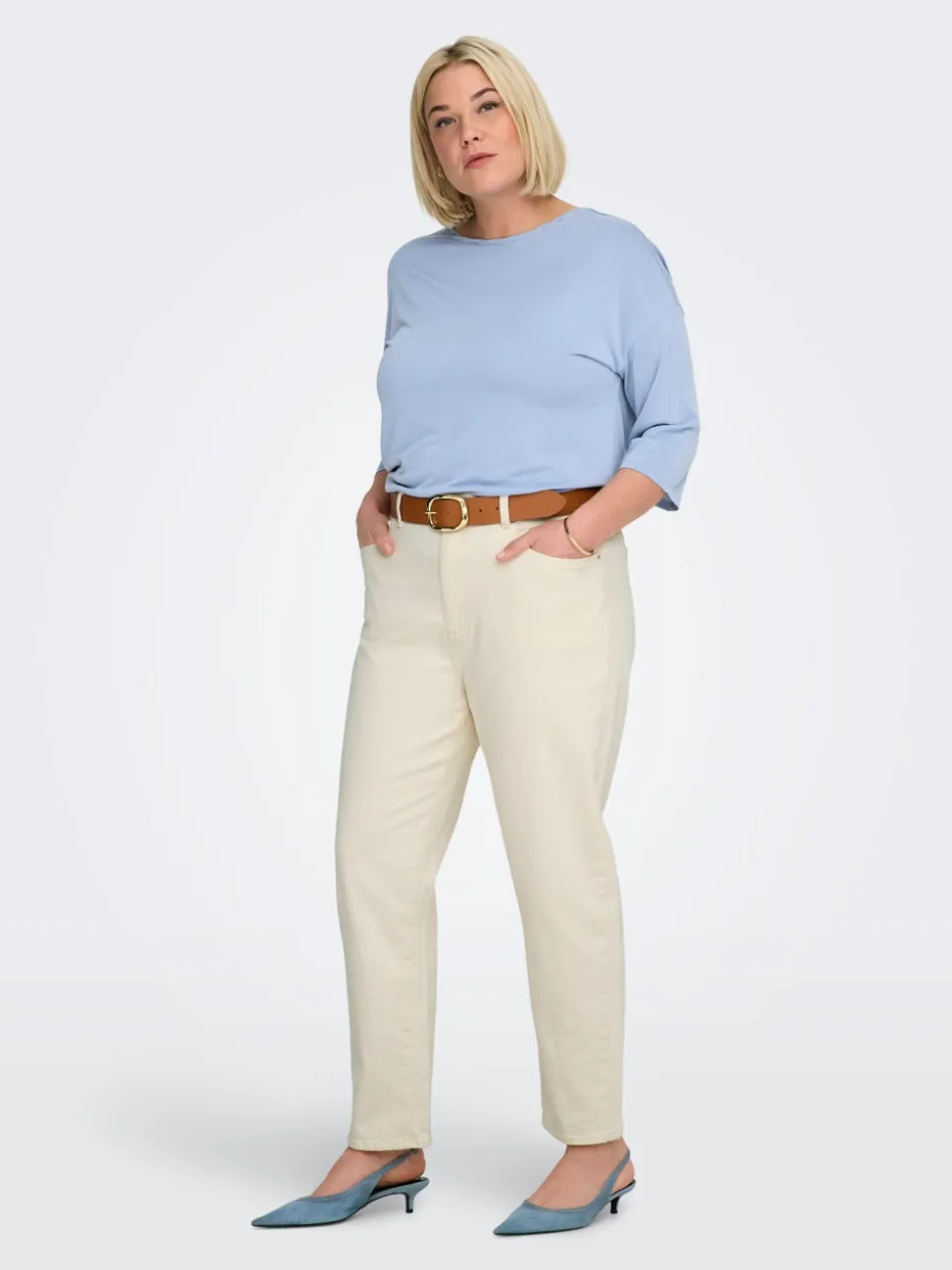 CAREMILY Vita alta Straight Fit Jeans