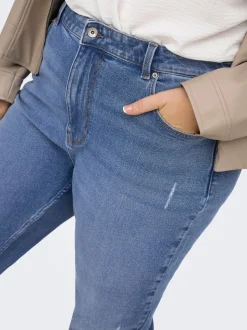 CAREMILY Vita alta Straight Fit Lunghezza alla caviglia Jeans