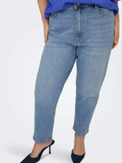 CAREMILYSTRETCH Vita alta Straight Fit Lunghezza alla caviglia Jeans