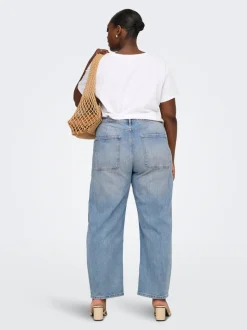 CARFRANKIE Vita alta Barrel fit Lunghezza alla caviglia Jeans