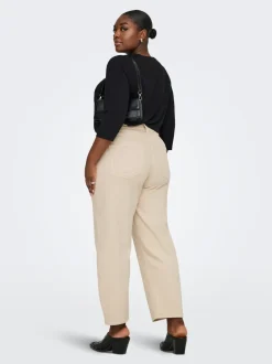 CARFRANKIE Vita alta Barrel fit Lunghezza alla caviglia Jeans