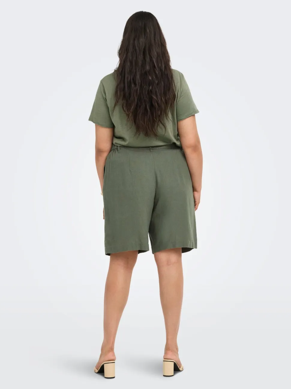 CARGOA Loose Fit Lino Bermuda formali