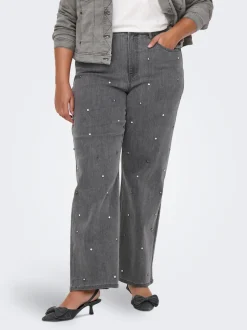 CARHOPE Vita alta Wide Leg Fit Jeans