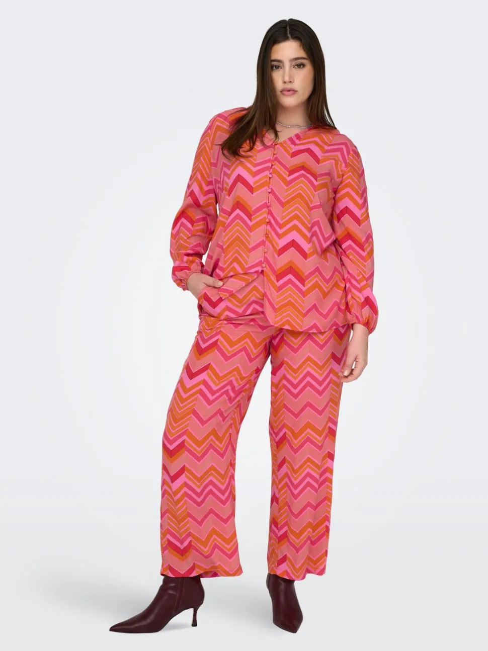 CARJARA Loose Fit Pantaloni palazzo
