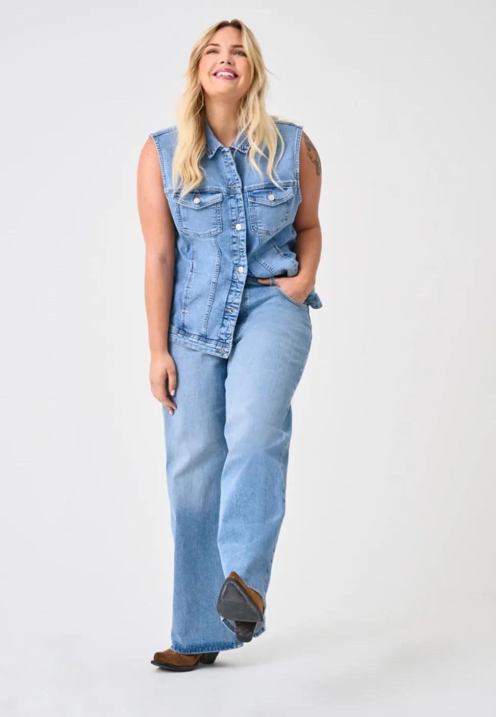 CARJUICY Vita alta Wide Leg Fit Jeans