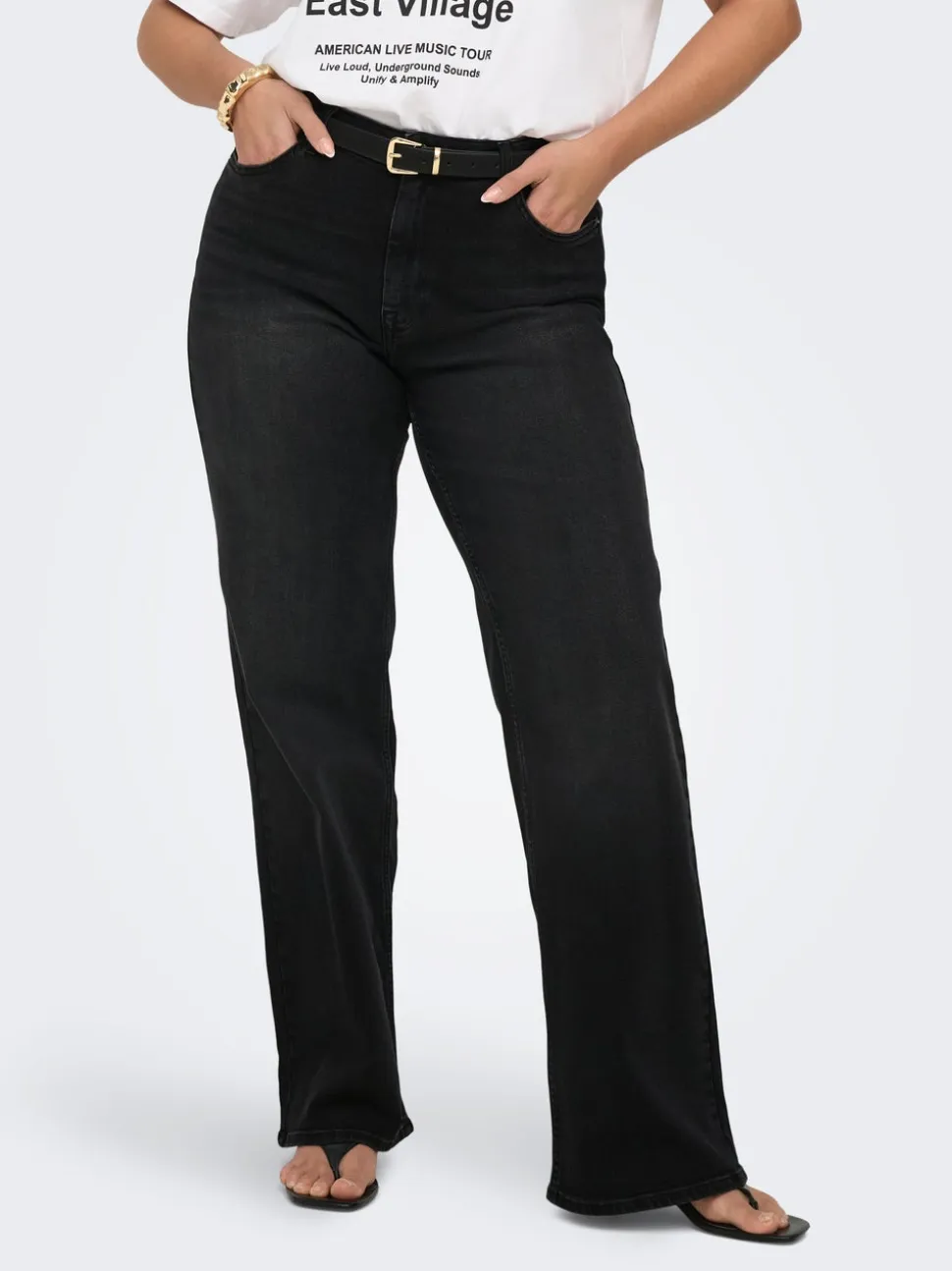 CARJULLES Vita media Wide Leg Fit Jeans
