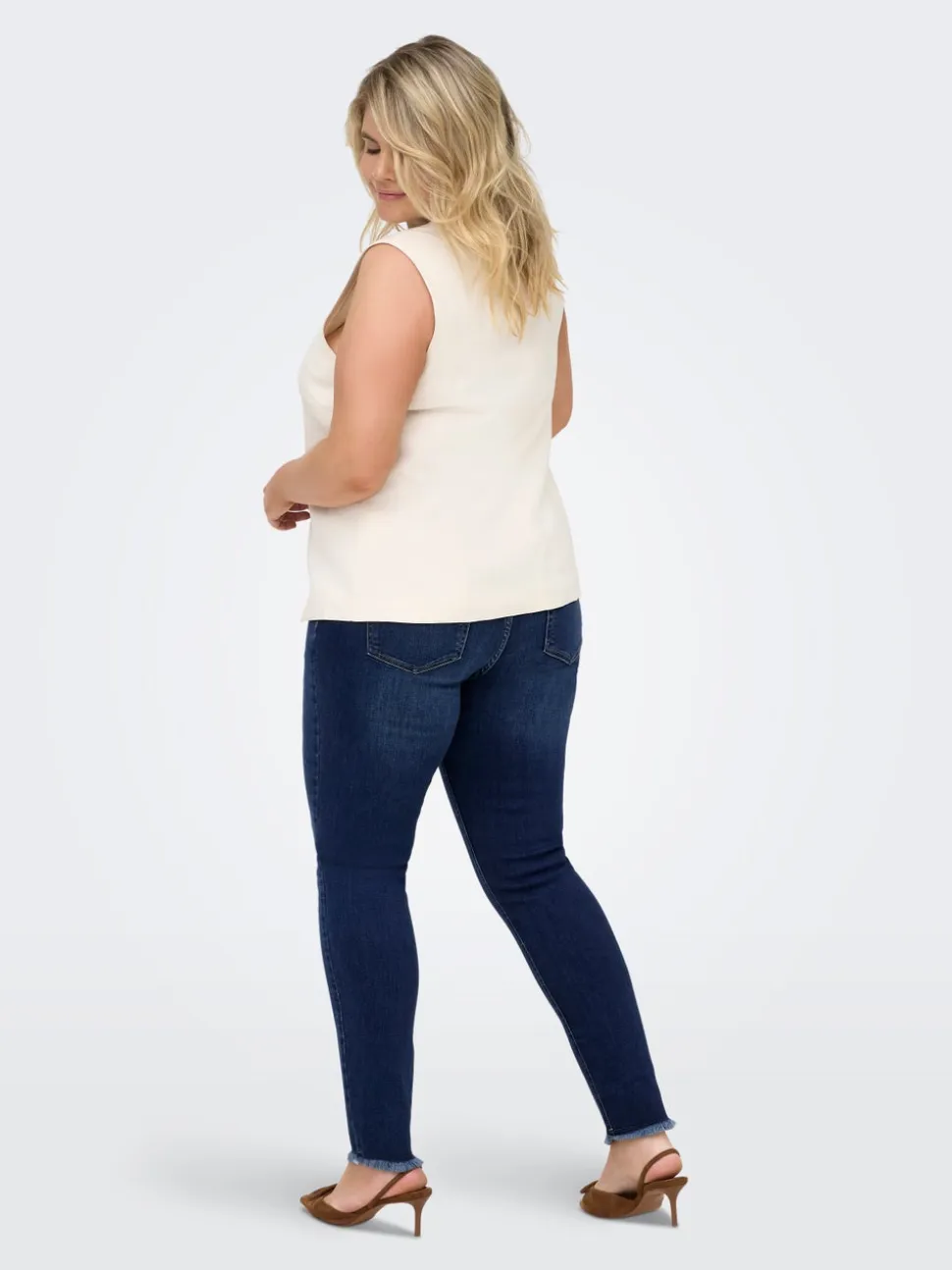 CARLACE Vita media Skinny Fit Lunghezza alla caviglia Jeans