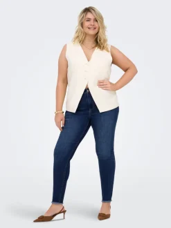 CARLACE Vita media Skinny Fit Lunghezza alla caviglia Jeans