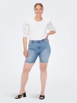 CARLAOLA Skinny Fit Bermuda in jeans