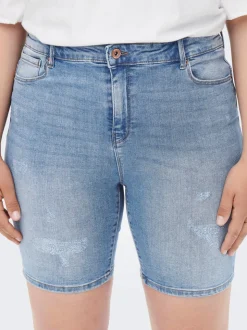 CARLAOLA Skinny Fit Bermuda in jeans