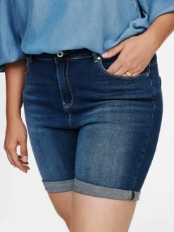 CARLAOLA Vita alta Skinny Fit Bermuda in jeans