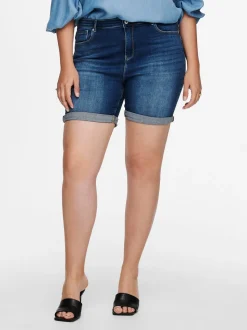 CARLAOLA Vita alta Skinny Fit Bermuda in jeans