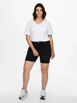 CARLAOLA Vita alta Skinny Fit Bermuda in jeans