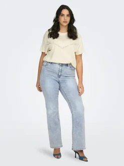 CARROSE Vita alta Retro Flared Fit Jeans