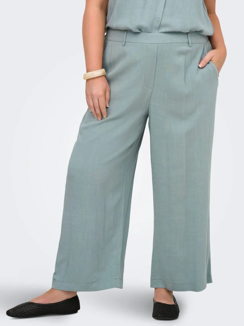 CARSIESTA Cropped Fit Lino Pantaloni culotte