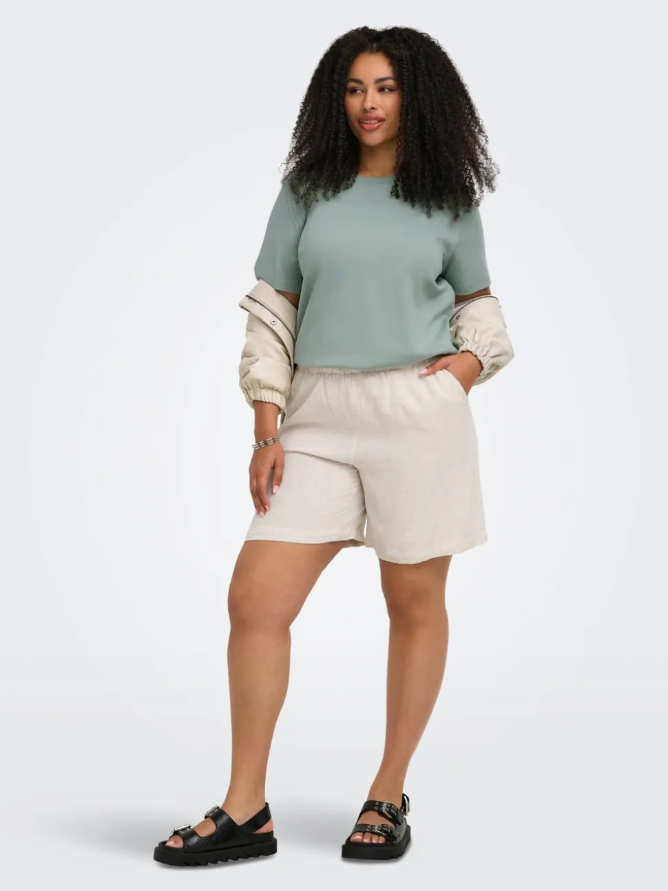 CARSIESTA Loose Fit Lino Bermuda