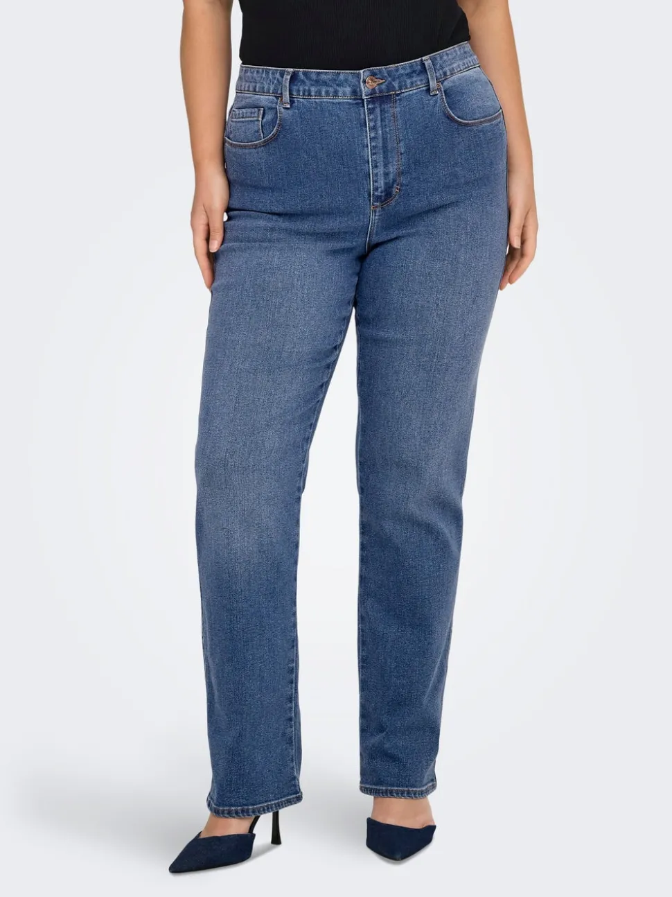 CARSNOW Vita alta Straight Fit Jeans