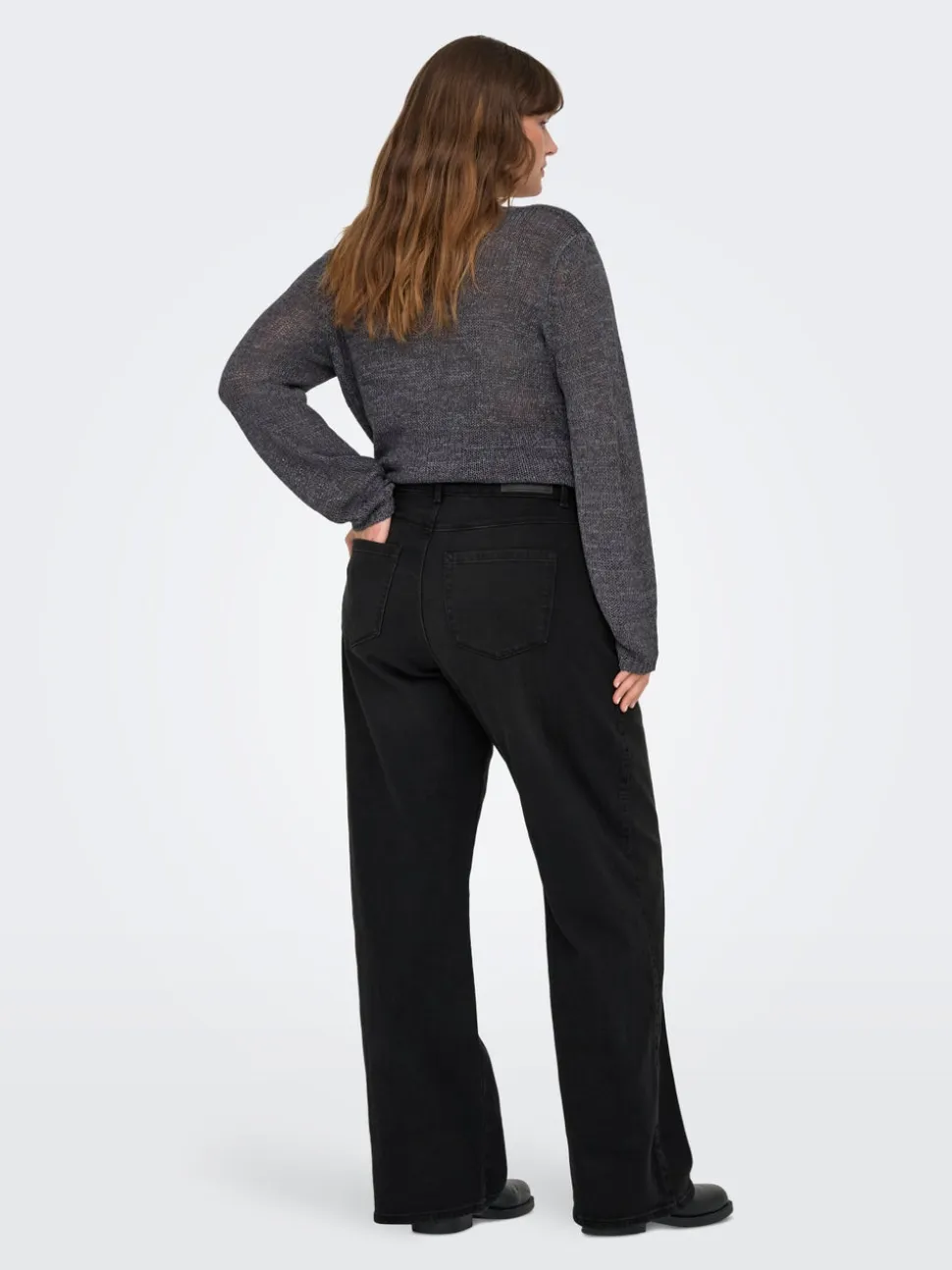 CARSNOW Vita alta Wide Leg Fit Jeans