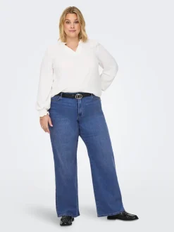 CARSNOW Vita alta Wide Leg Fit Jeans