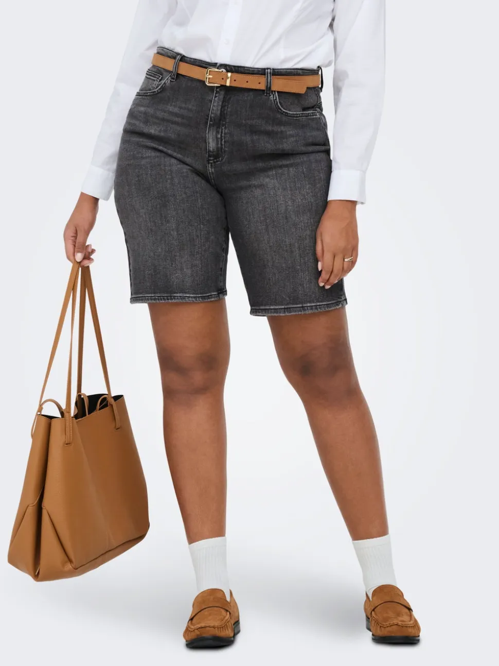 CARSONNY Vita alta Regular Fit Bermuda in jeans