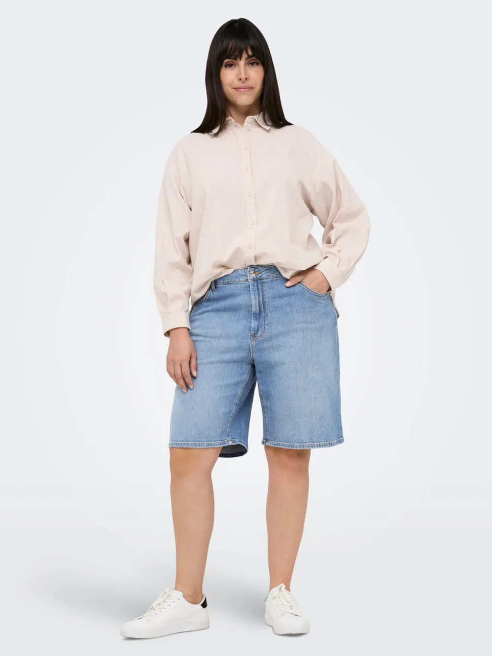 CARSONNY Vita alta Regular Fit Bermuda in jeans