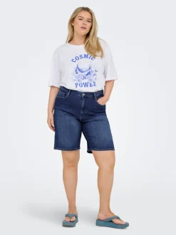 CARSONNY Vita alta Regular Fit Bermuda in jeans