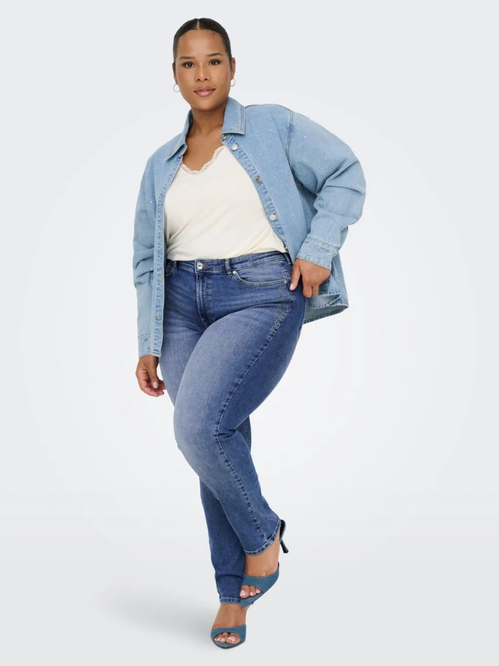 CARSUI Vita media Slim Fit Jeans