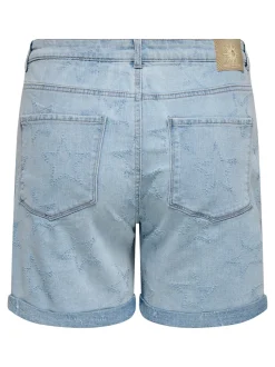 CARVEGA Vita alta Loose Fit Bermuda in jeans