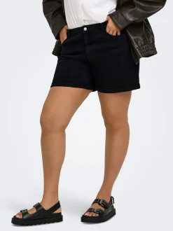 CARVEGA Vita alta Regular Fit Bermuda in jeans