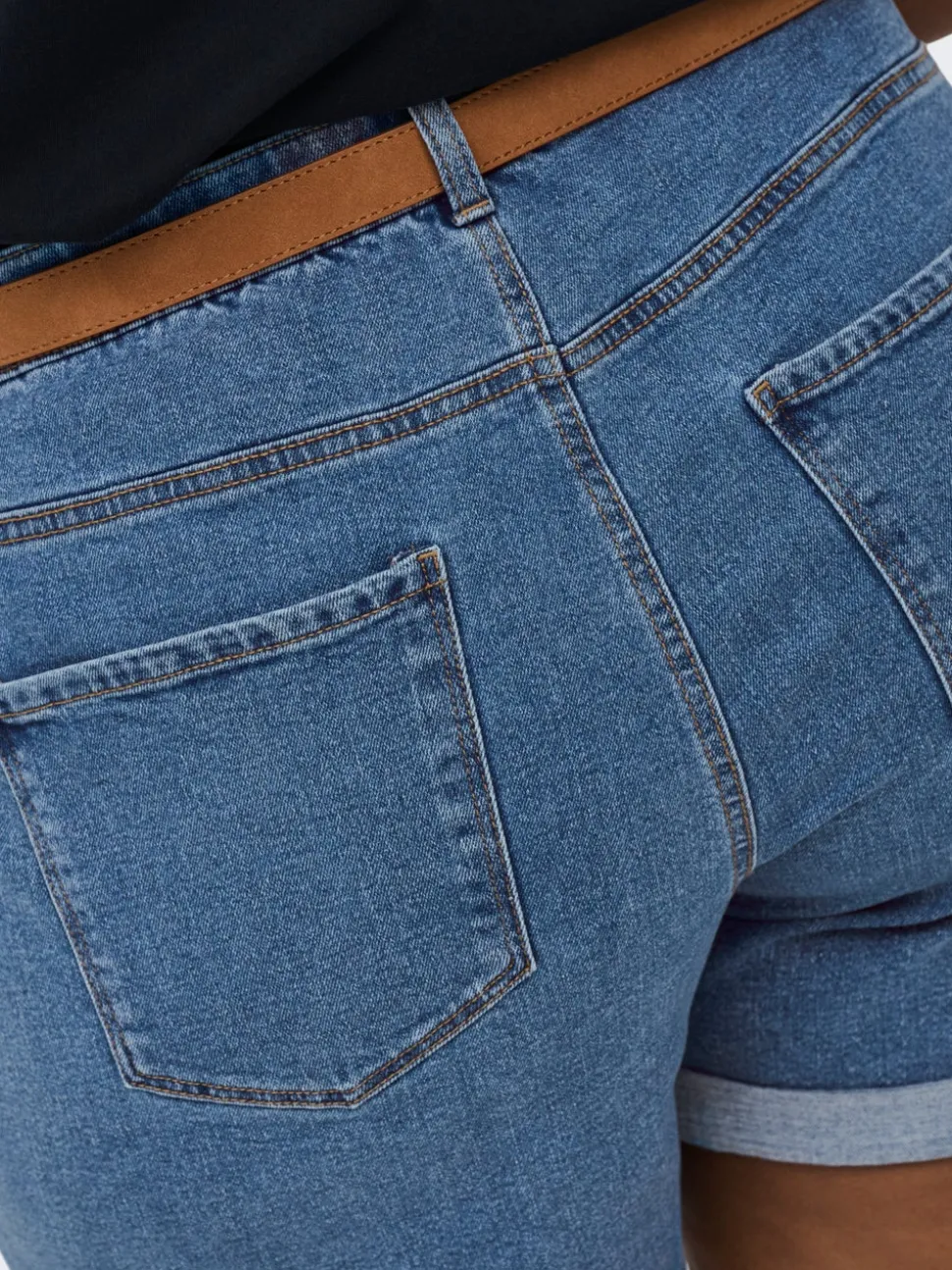 CARVEGA Vita alta Regular Fit Bermuda in jeans
