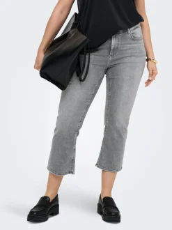 CARWILLY Sweet Flared Fit Cropped Jeans