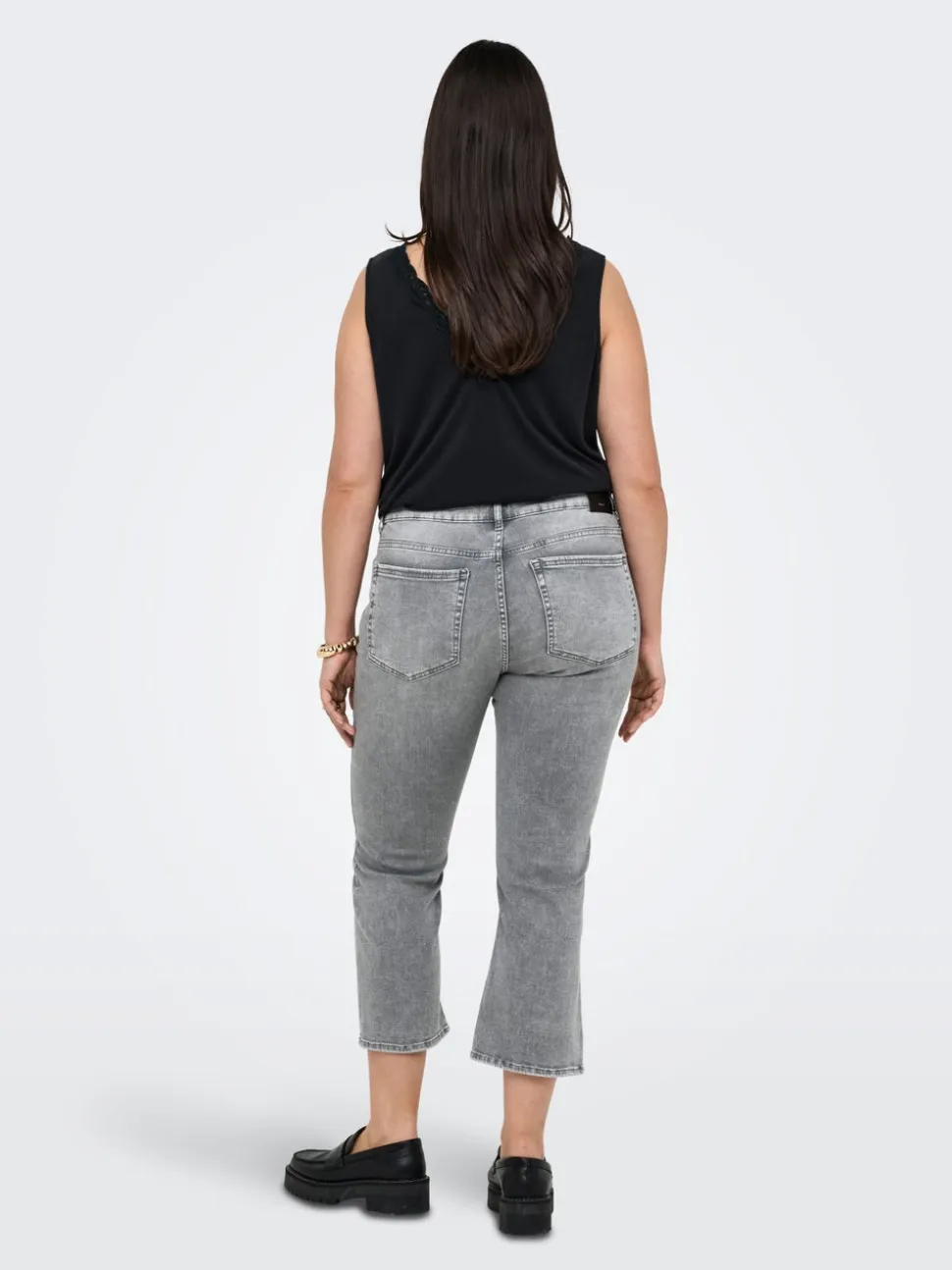 CARWILLY Sweet Flared Fit Cropped Jeans