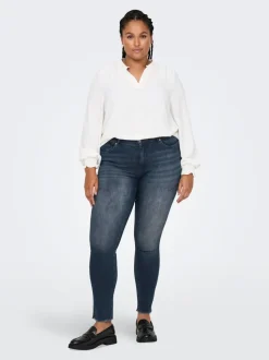 CARWILLY Vita alta Skinny Fit Lunghezza alla caviglia Jeans